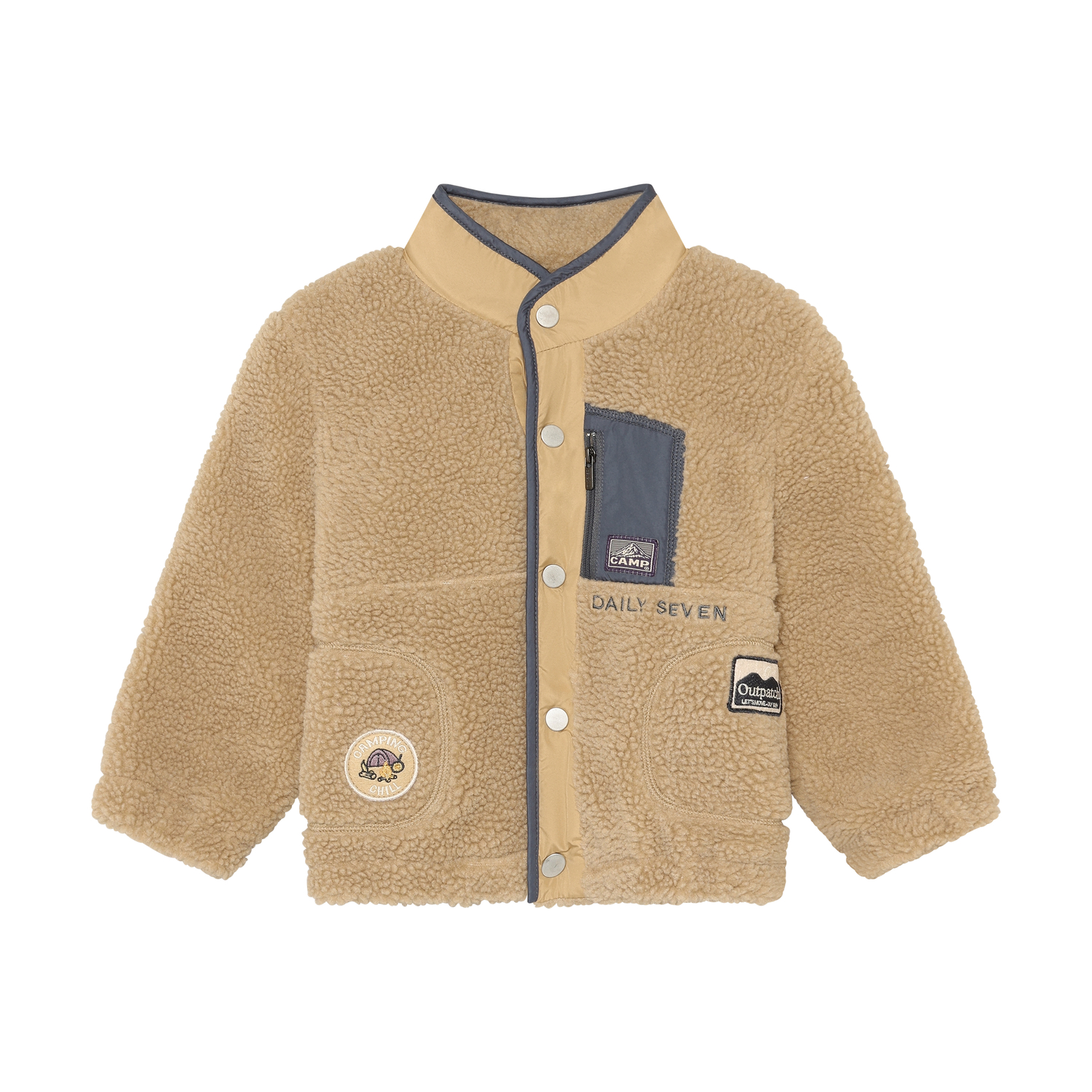 Daily Seven Boy Teddy Jacke sandshell