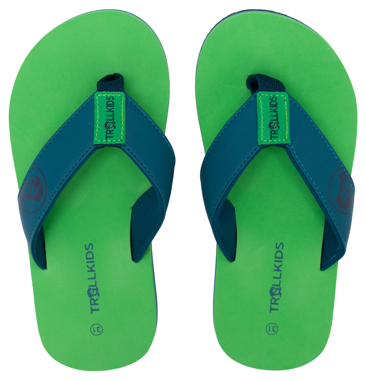 Trollkids Haukland Beach Badeschuhe fresh green/dark marine
