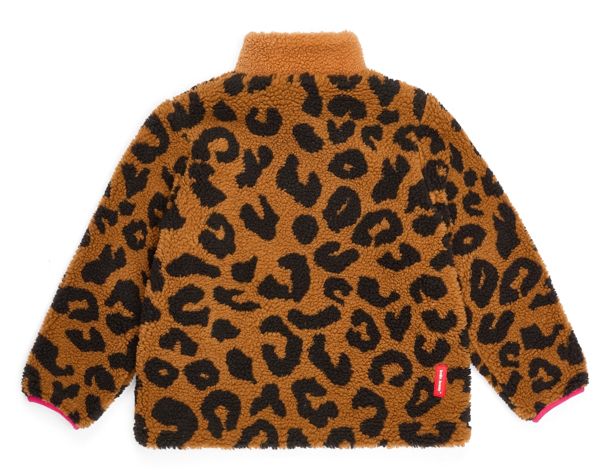 Hello Hossy Damen Teddyfleecejacke Polar Leopard