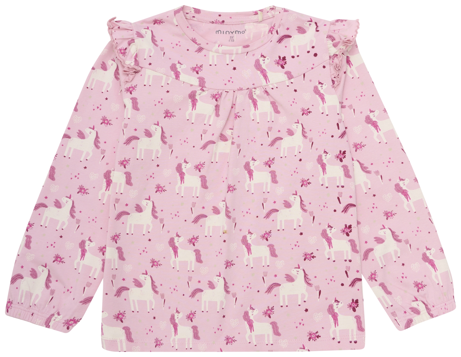 Minymo Girl Pyjama langarm Einhorn mauve
