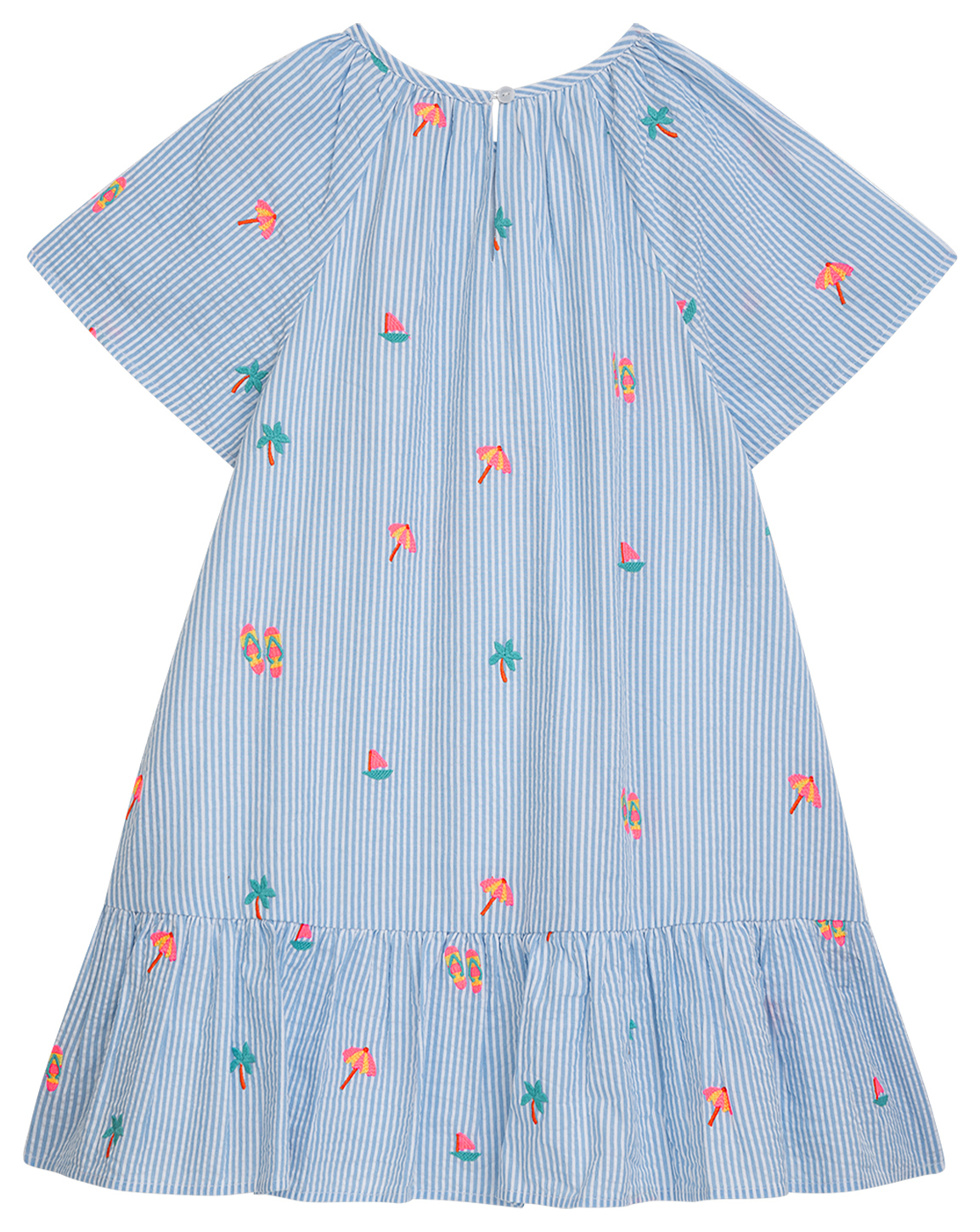 Danamade Kleid Woven Stripe Beach blue
