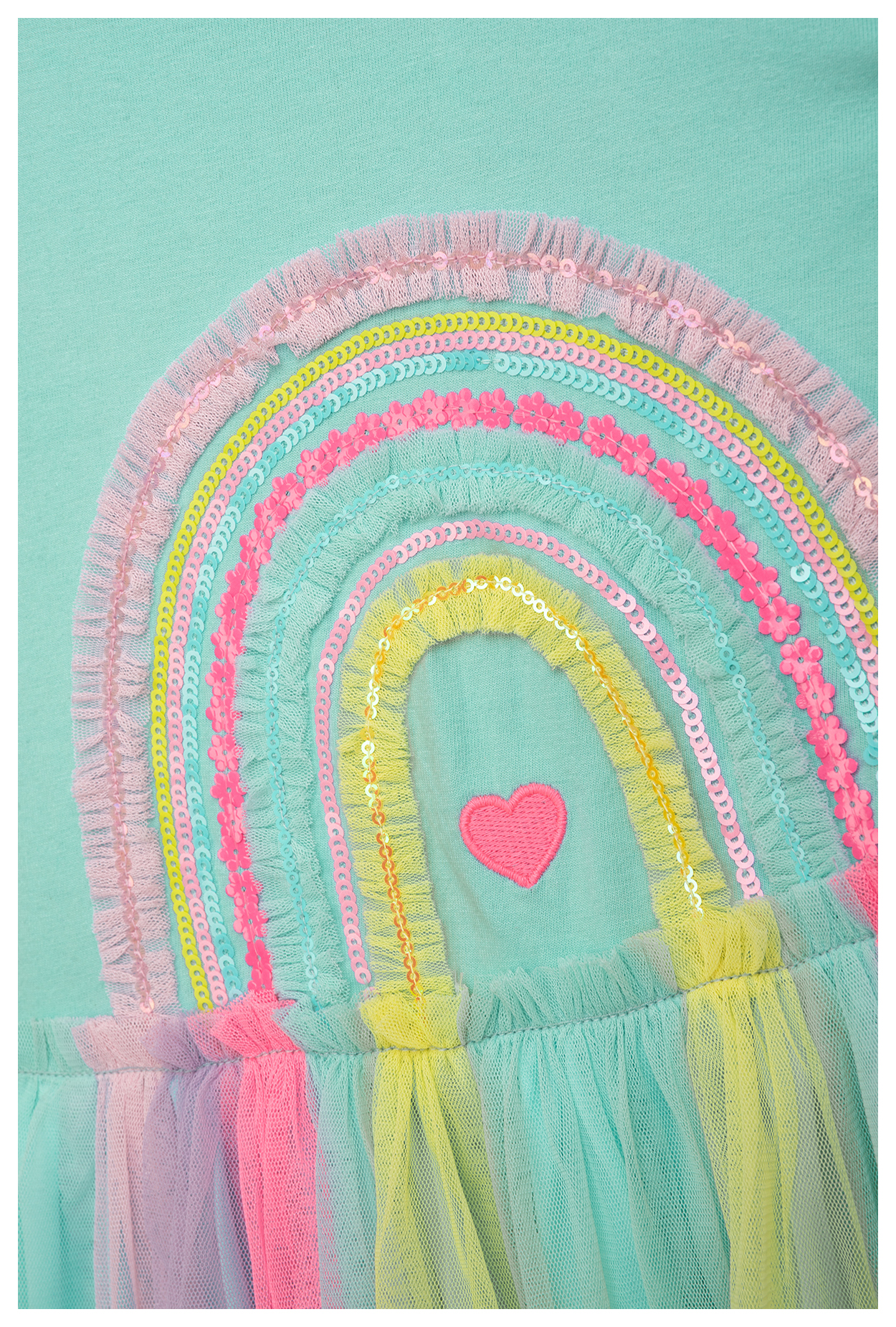 Danamade Kleid Woven Rainbow turquoise