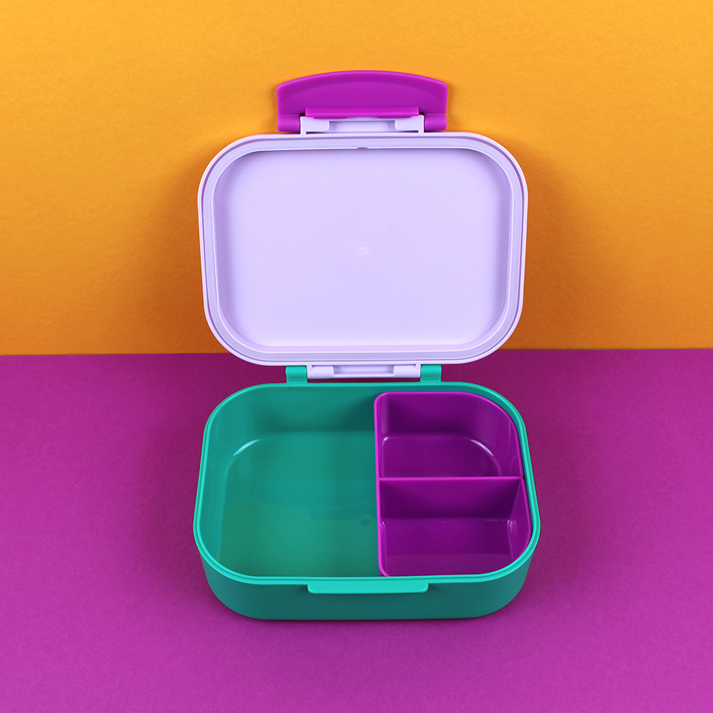 Ava & Yves Lunchbox Smiley flieder/grün/violett