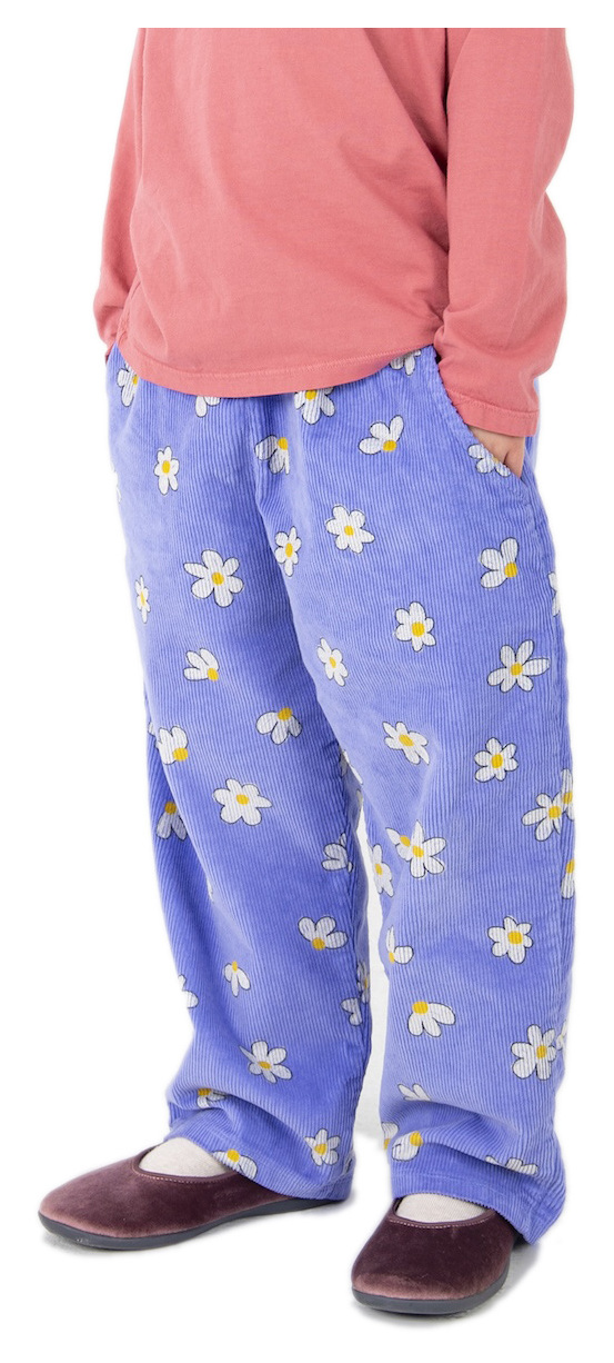 Lötiekids Cordhose Wide Daisies AOP lavender