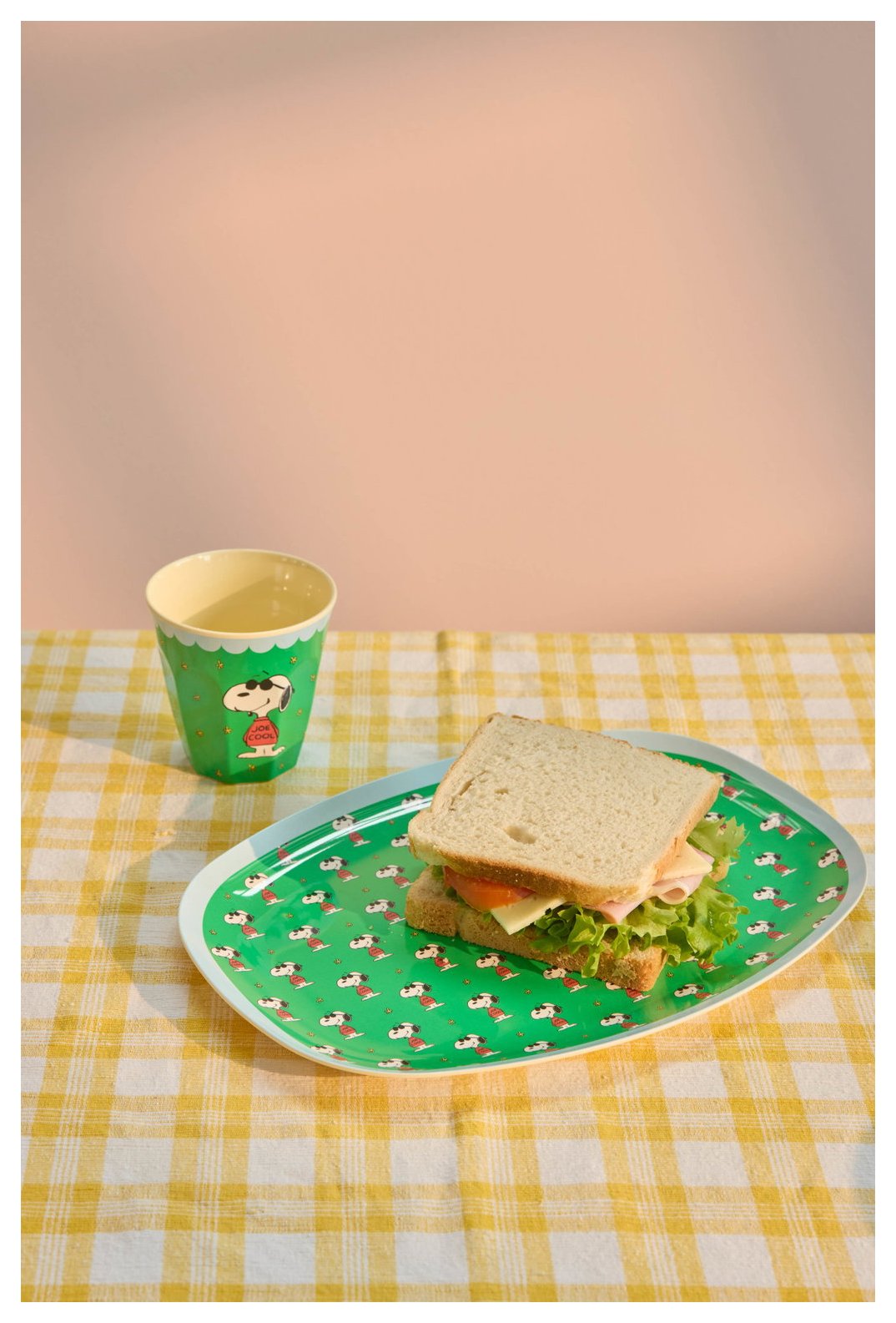 Rice Becher Snoopy Print grün