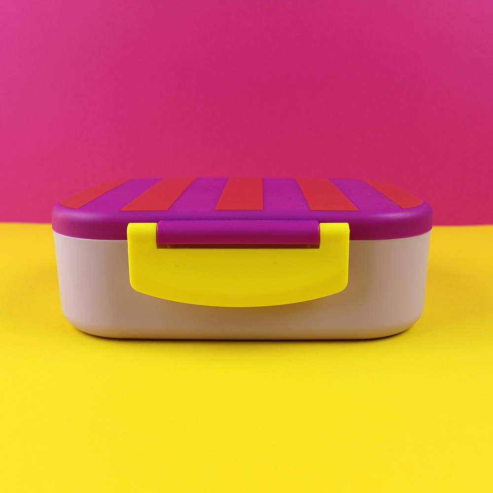 Ava & Yves Lunchbox Stripes violett/rot-flieder