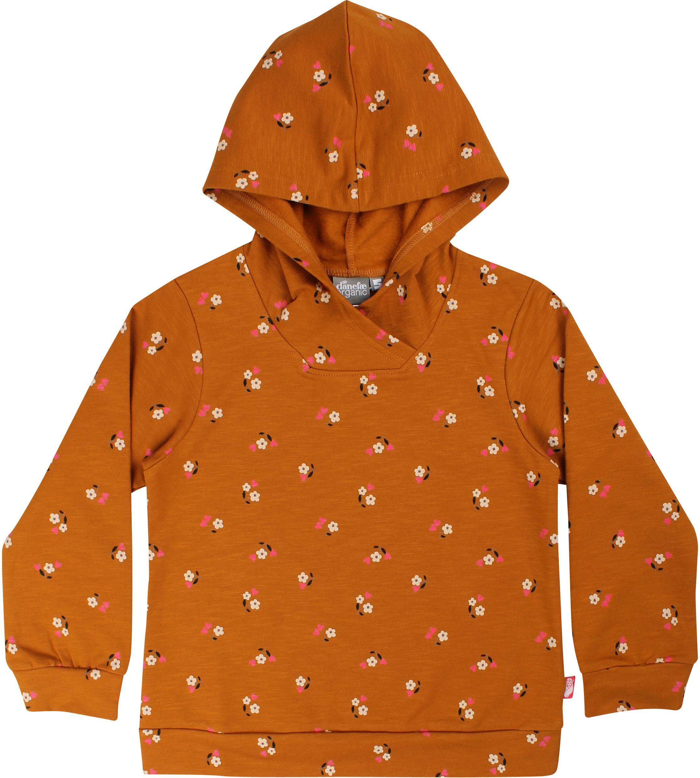 Danefae ORGANIC Hoodie Birch Miniflower mustard