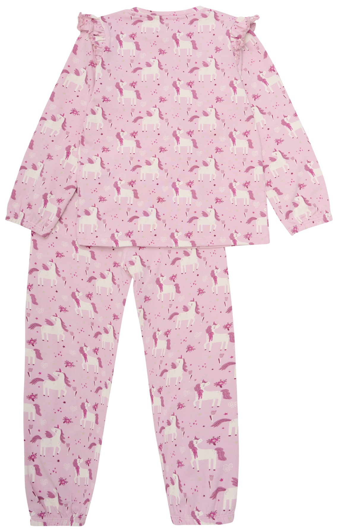 Minymo Girl Pyjama langarm Einhorn mauve