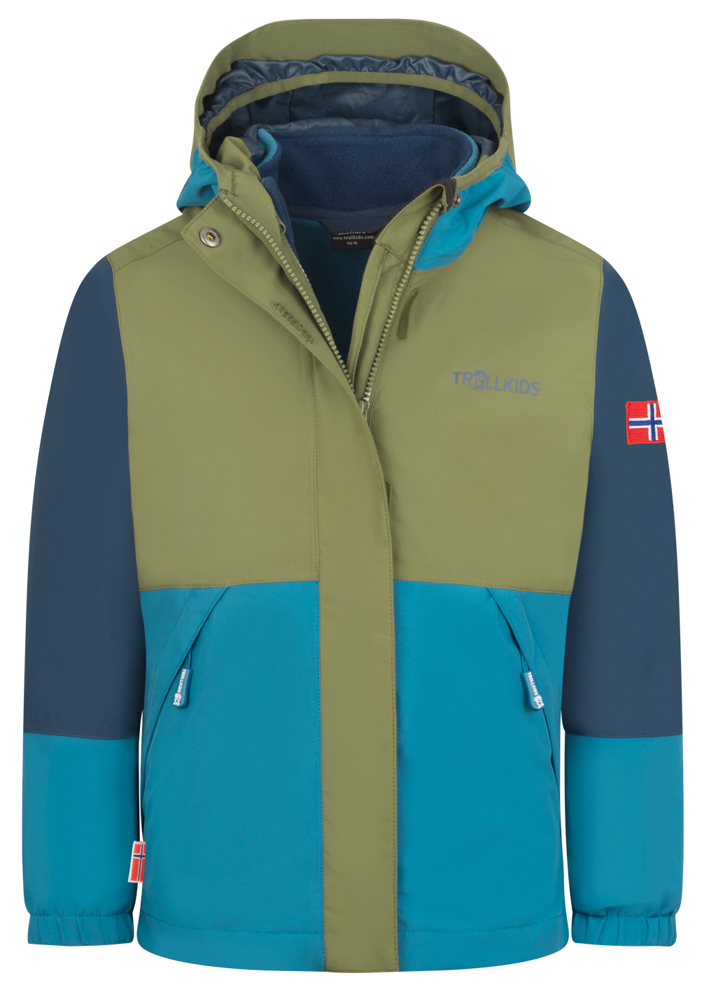 Trollkids Kjerag 3in1 Jacke Pine Green/Dark Marine
