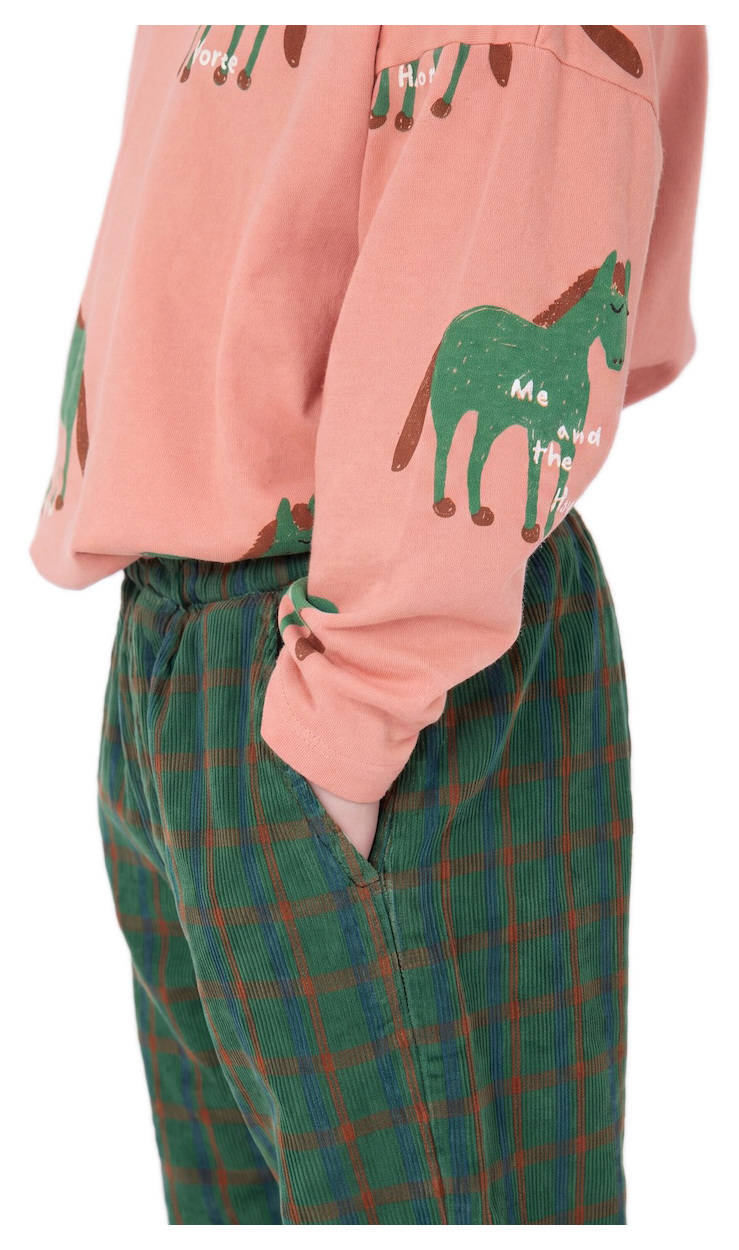 Lötiekids Cordhose Wide Plaid green