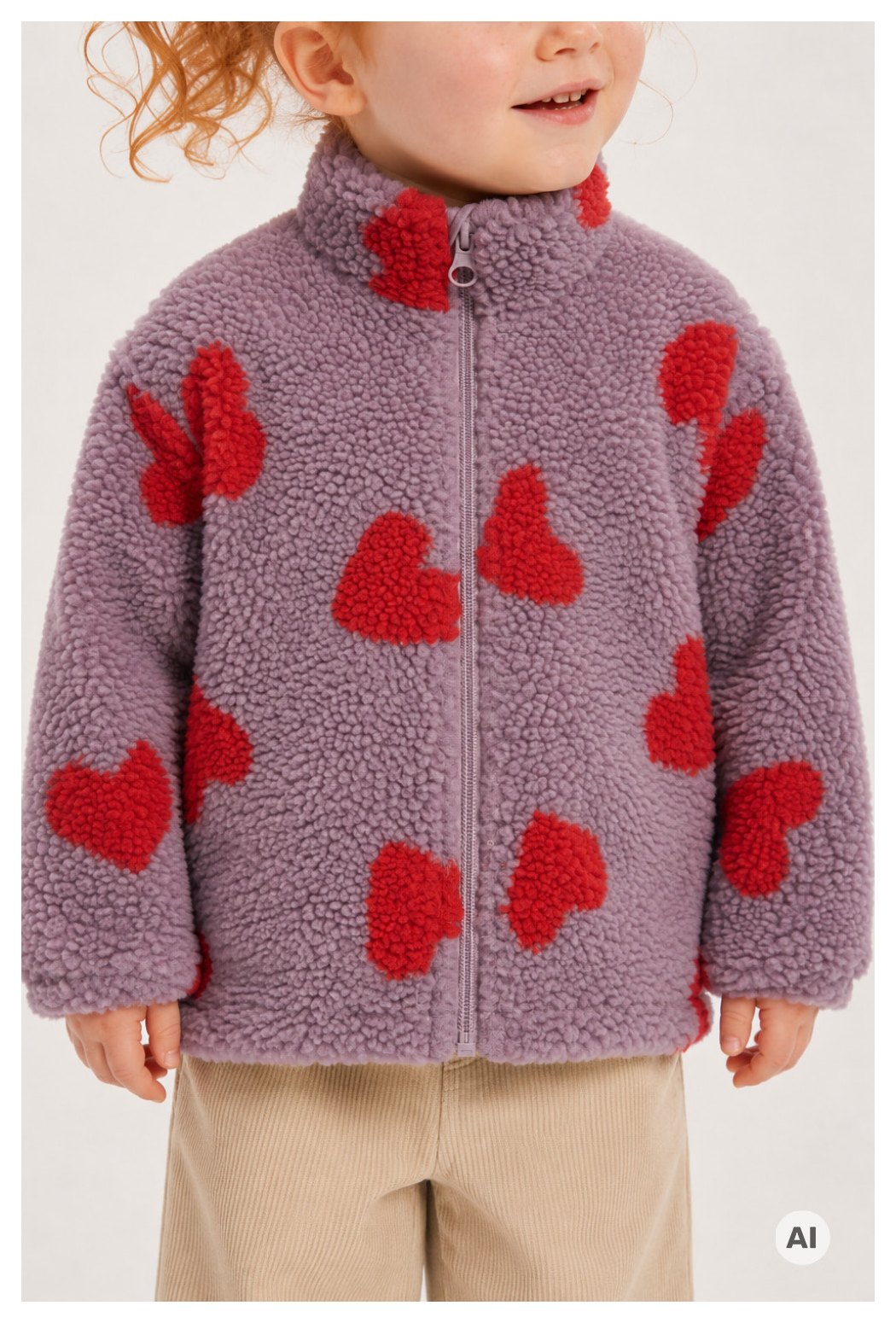 The New Girl Teddyjacke berry