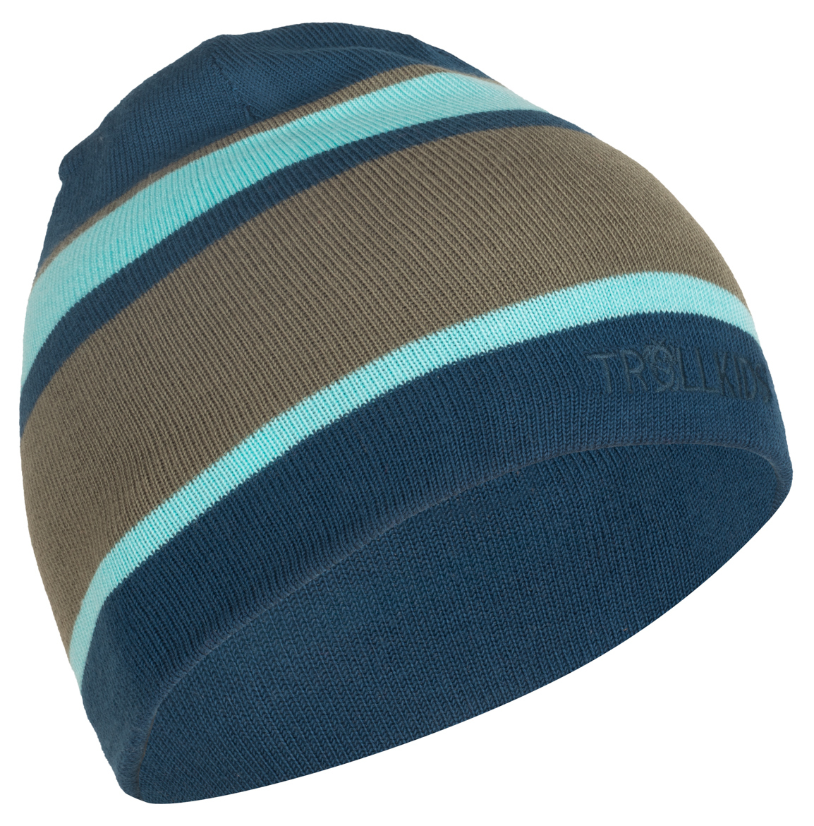 Trollkids Nordland Wintermütze Pine Green/Arctic Blue