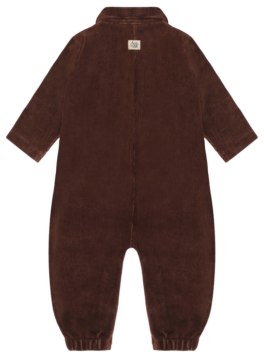 Hust & Claire Baby Latzhose Ribbed velour Soil