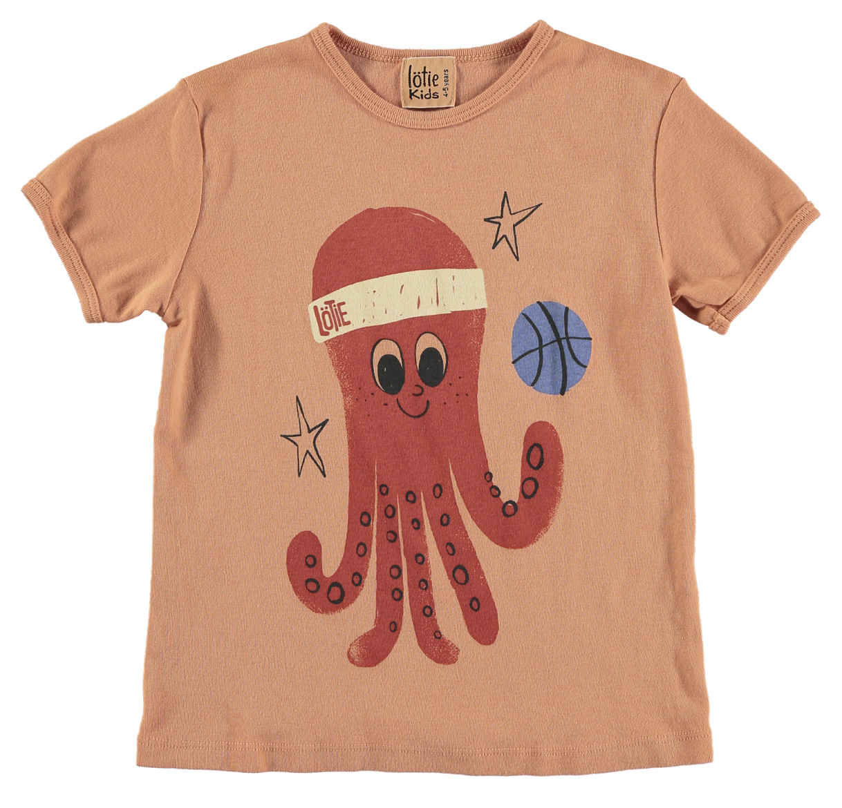 Lötiekids Retro Shirt Octopus Peach