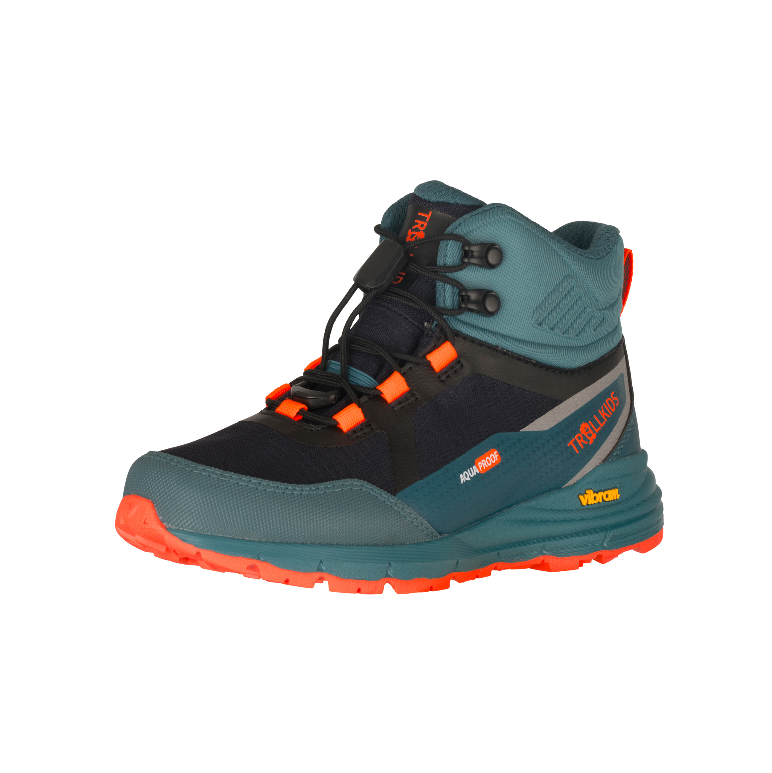 Trollkids Skarvan Hiker Mid XT Stormy Blue/Flame Orange