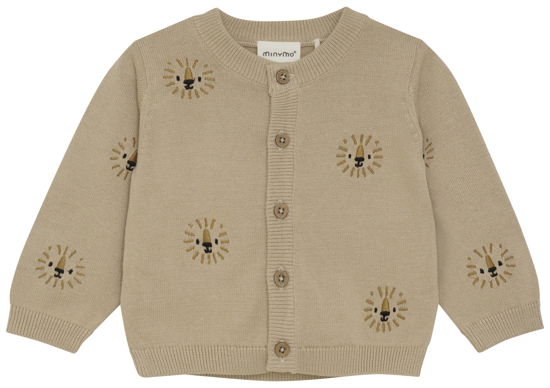 Minymo Baby Cardigan Knit Lion tan