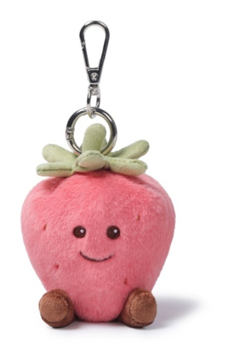 Hugs Bag Charm Cream Strawberry