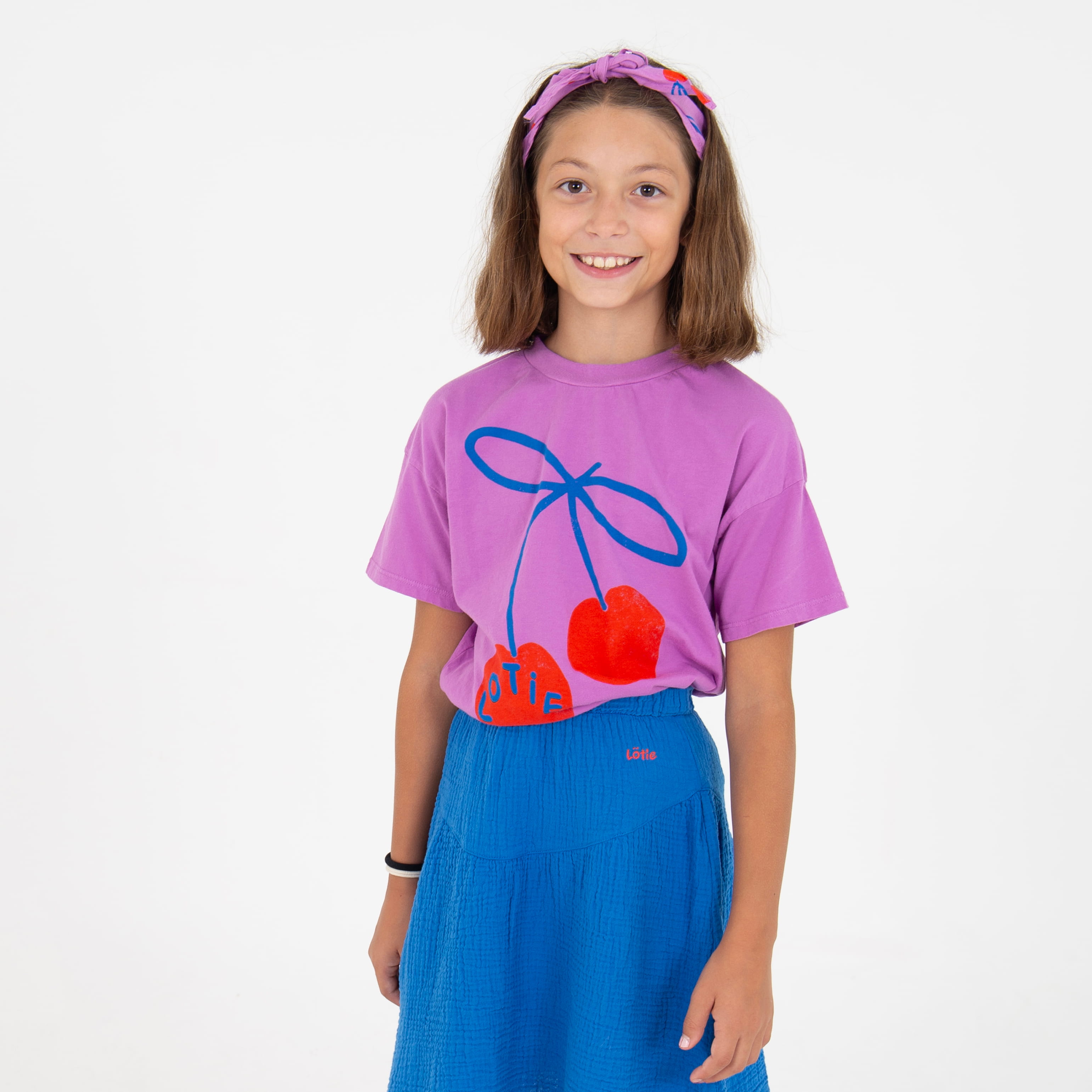 Lötiekids T-Shirt Wide Fit Cherries Magenta