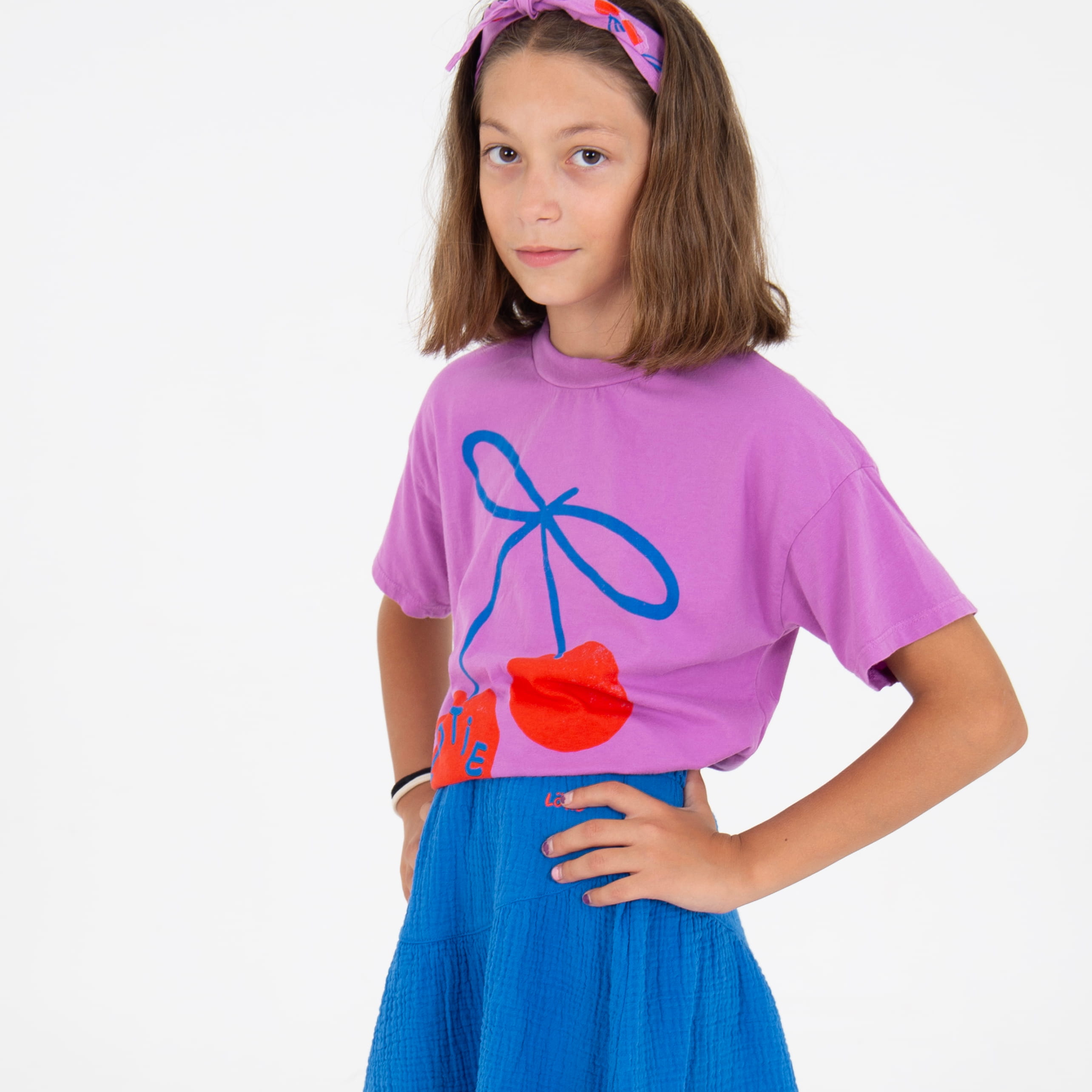 Lötiekids T-Shirt Wide Fit Cherries Magenta