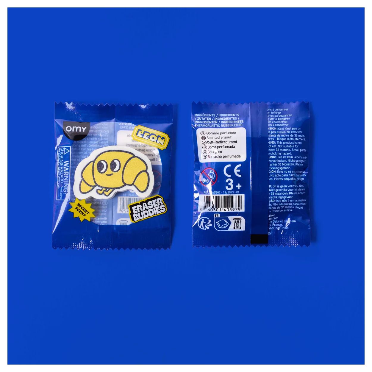OMY AST ERASER BUDDIES blau Leon