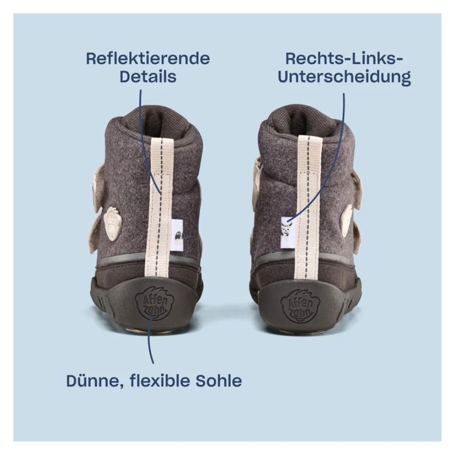 Affenzahn Winter Midboot Wolle Comfy Tiger