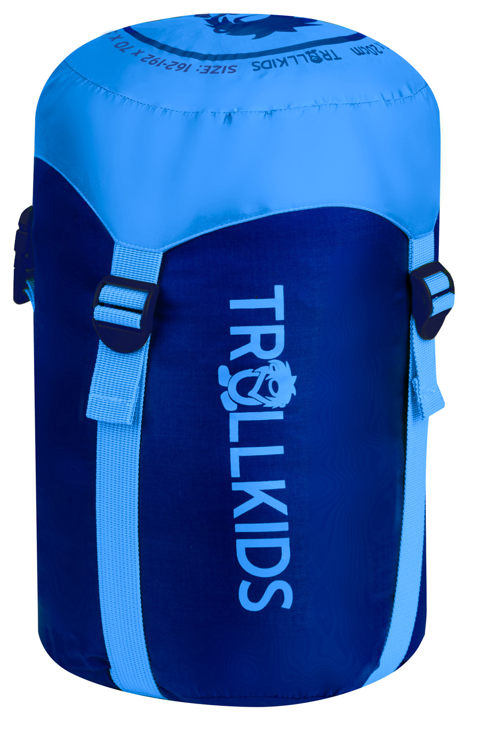 Trollkids Fjell Dreamer, extendable Schlafsack Navy/Medium Blue 160-190 x 68 x 45 cm, User height: 130-170 cm