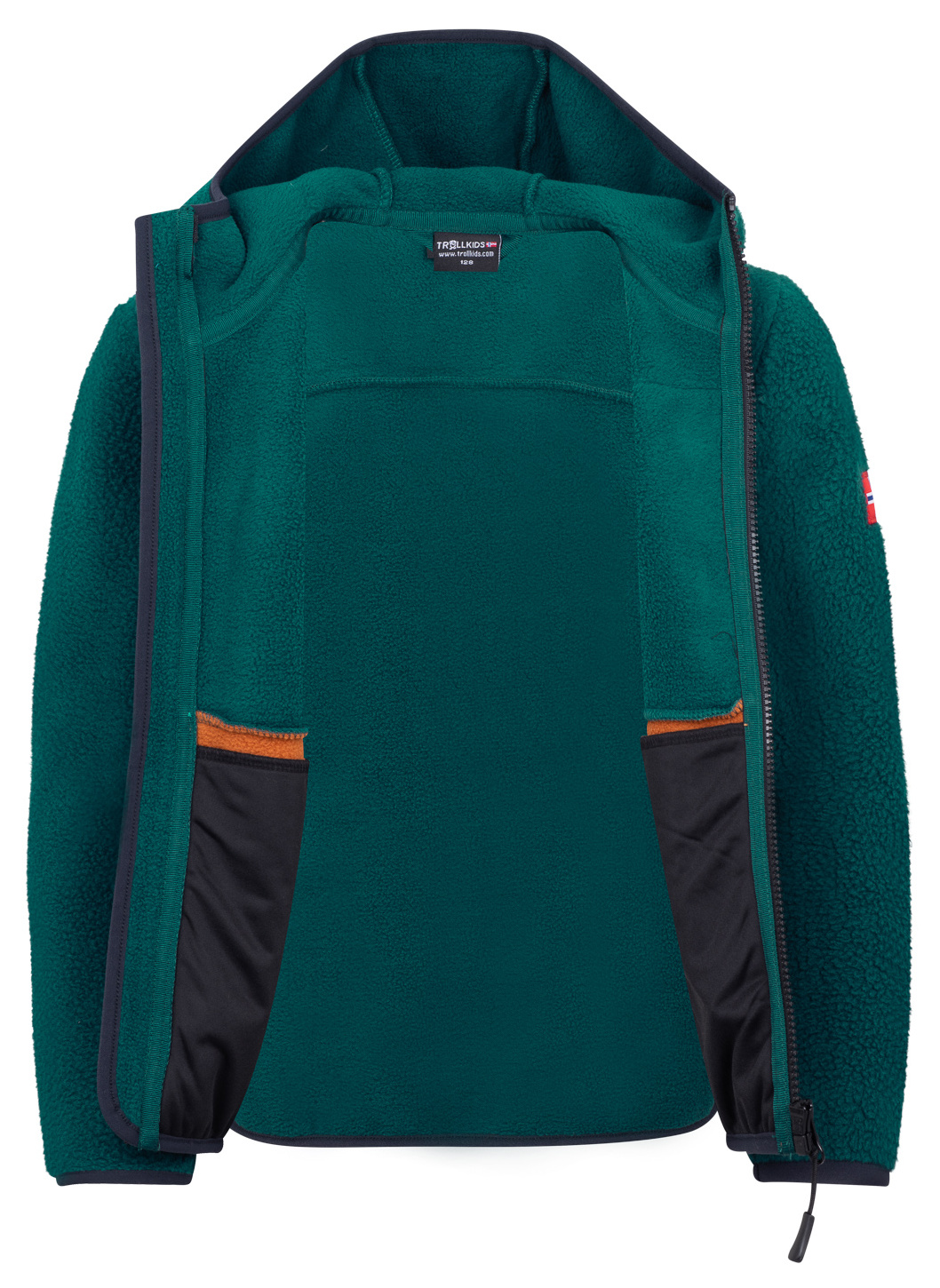 Trollkids Aurlandsfjord Fleece Jacke Midnigt Petrol