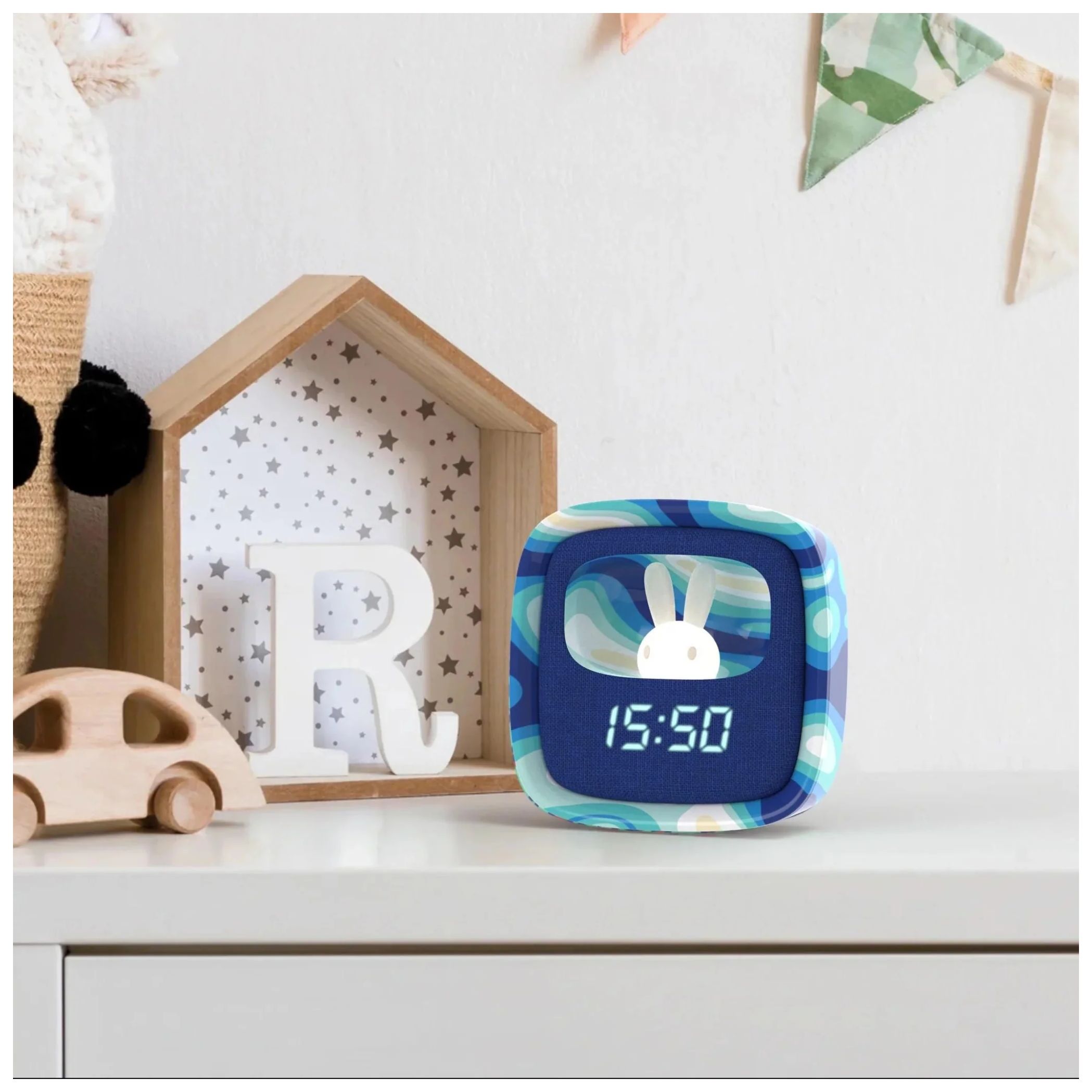 MOB Wecker Billy mit Nachtlicht Blue Waves