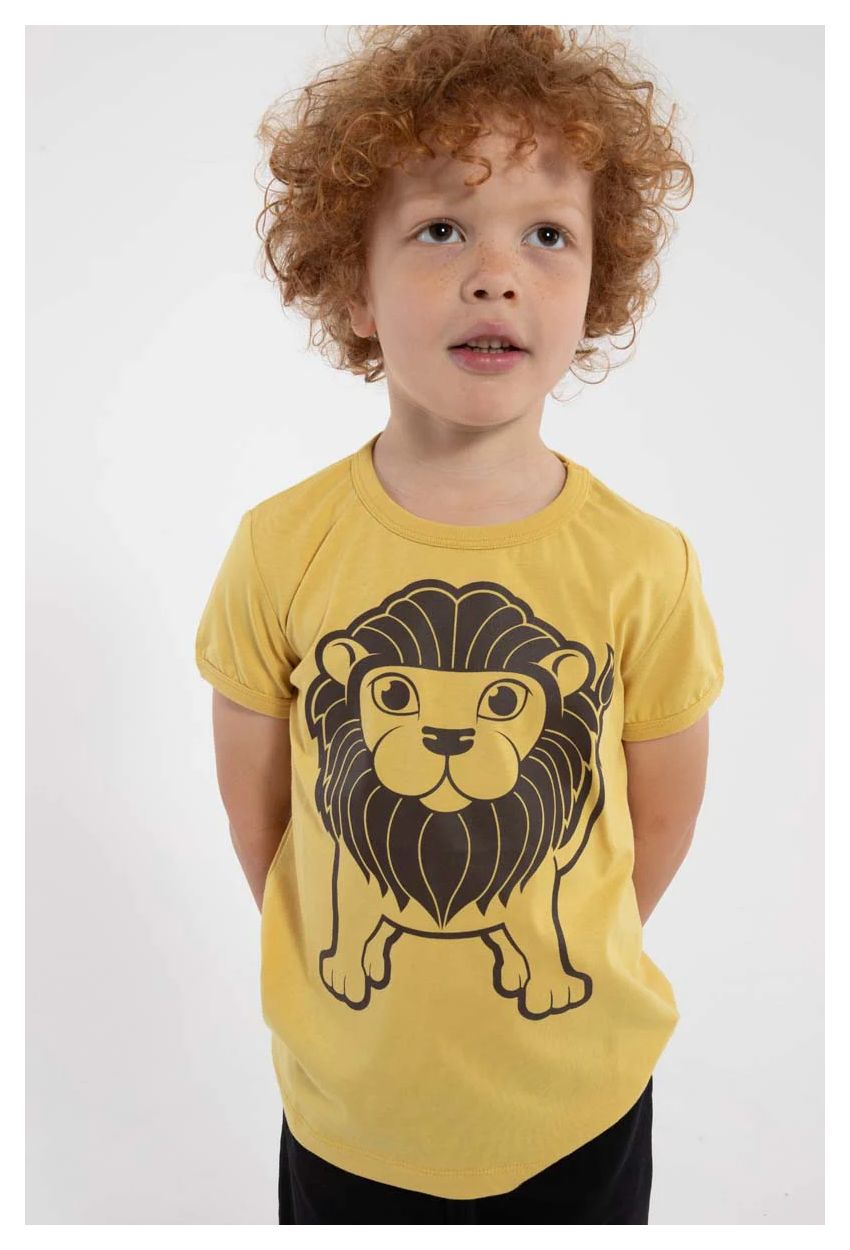 DYR T-Shirt Dyrhide LOEVE faded yellow