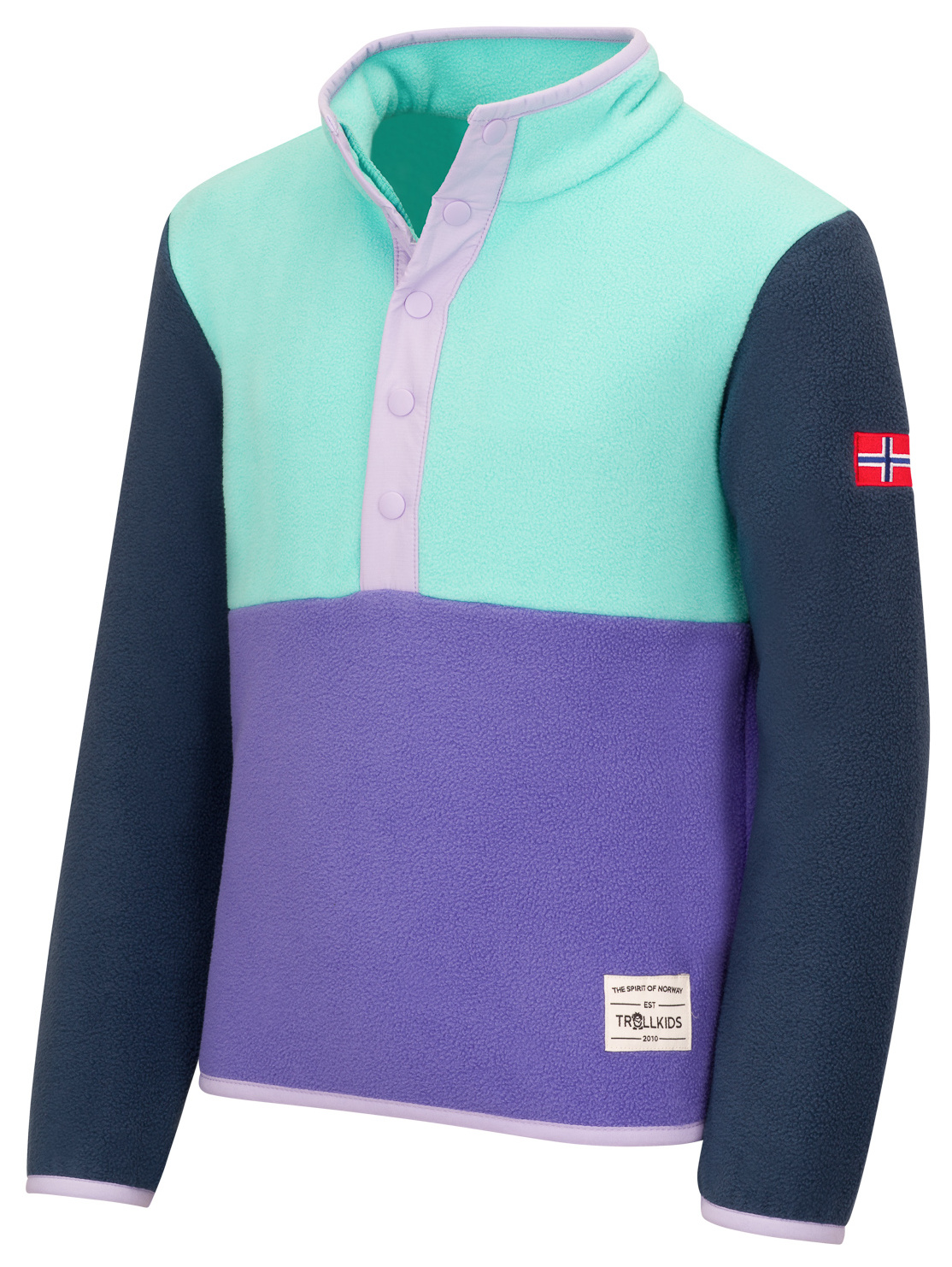 Trollkids Flekkefjord Half Zip Fleece Pullover Wisteria Purple