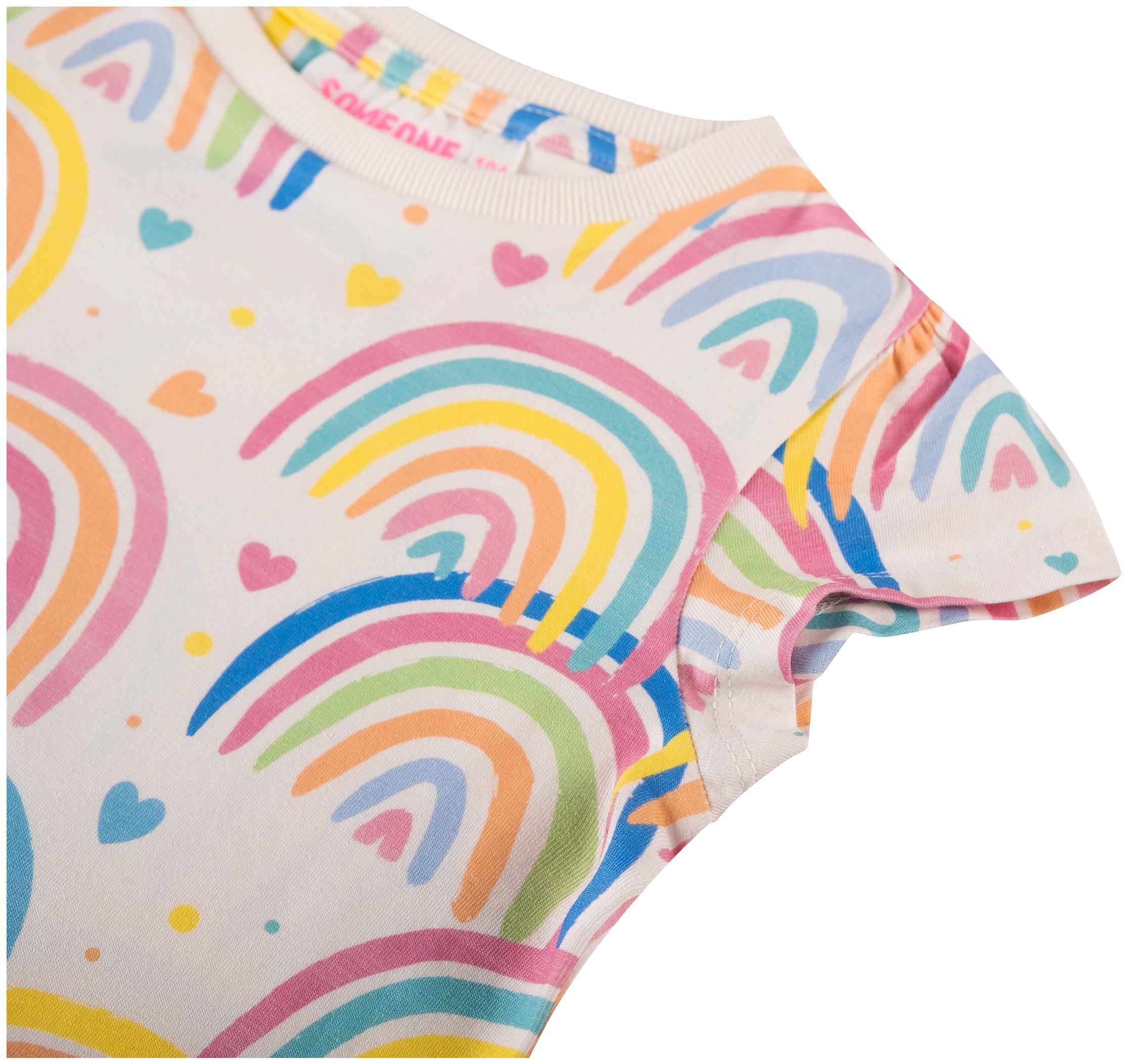 Someone Girl Pyjama kurz Rainbow ecru