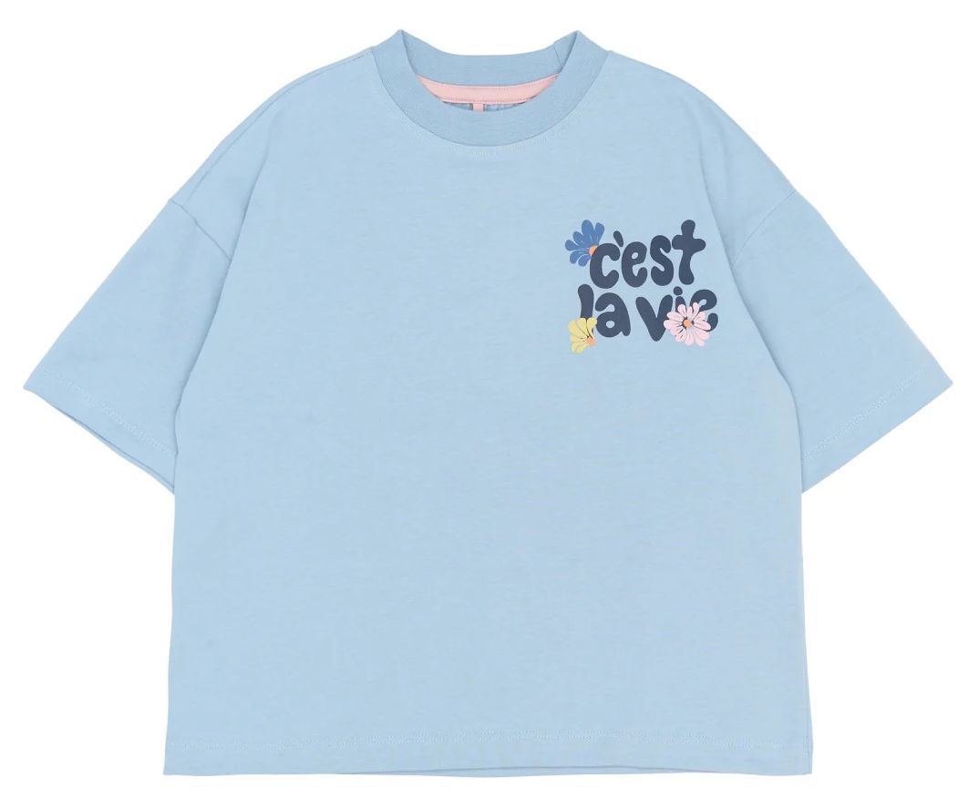 The New Girl T-Shirt Cèst la vie blue