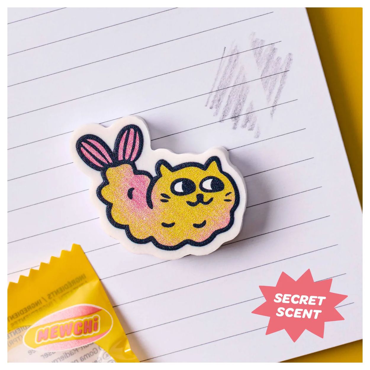 OMY AST ERASER BUDDIES gelb Mewchi