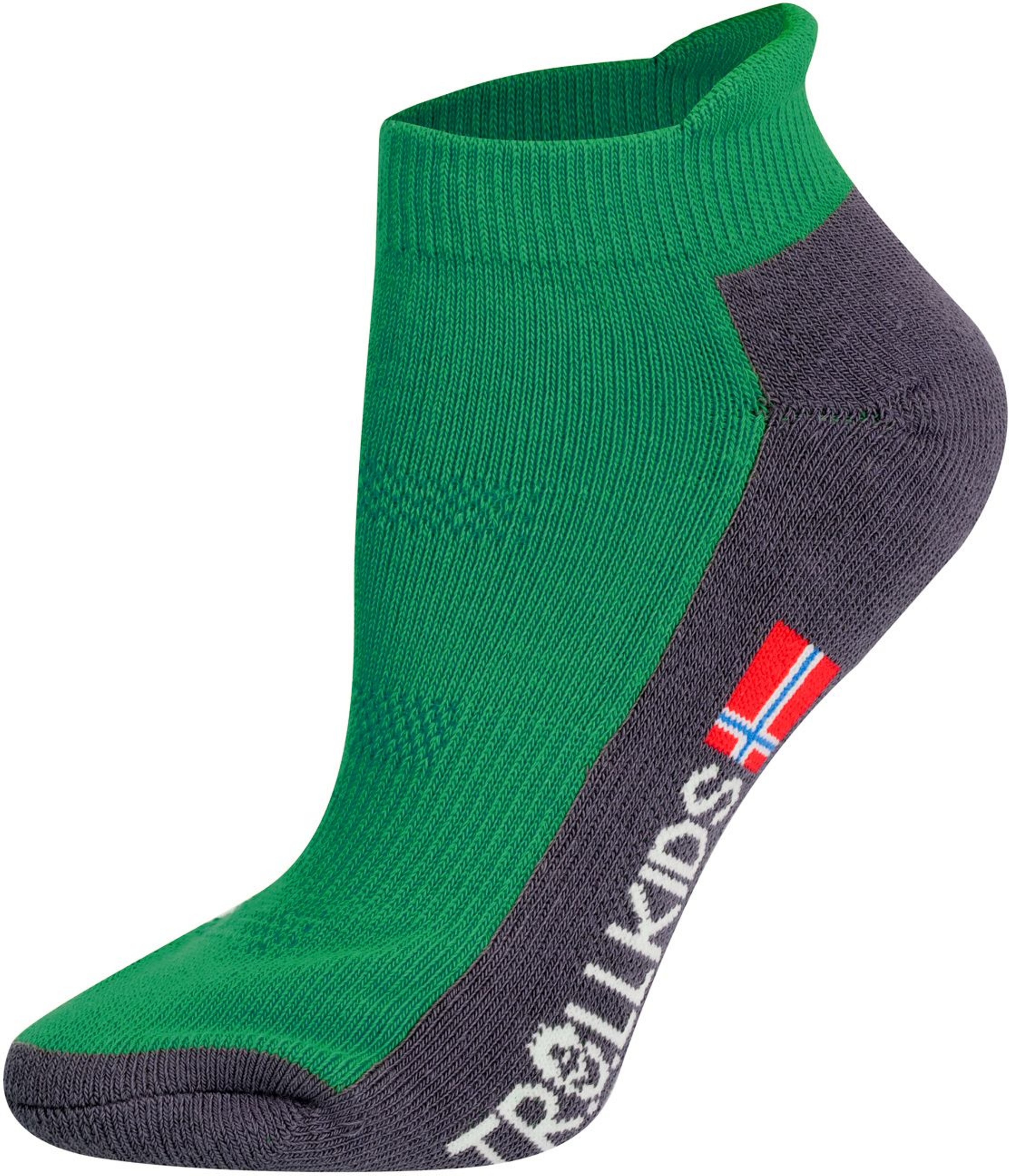 Trollkids Hiking Low Cut Socks II pepper green