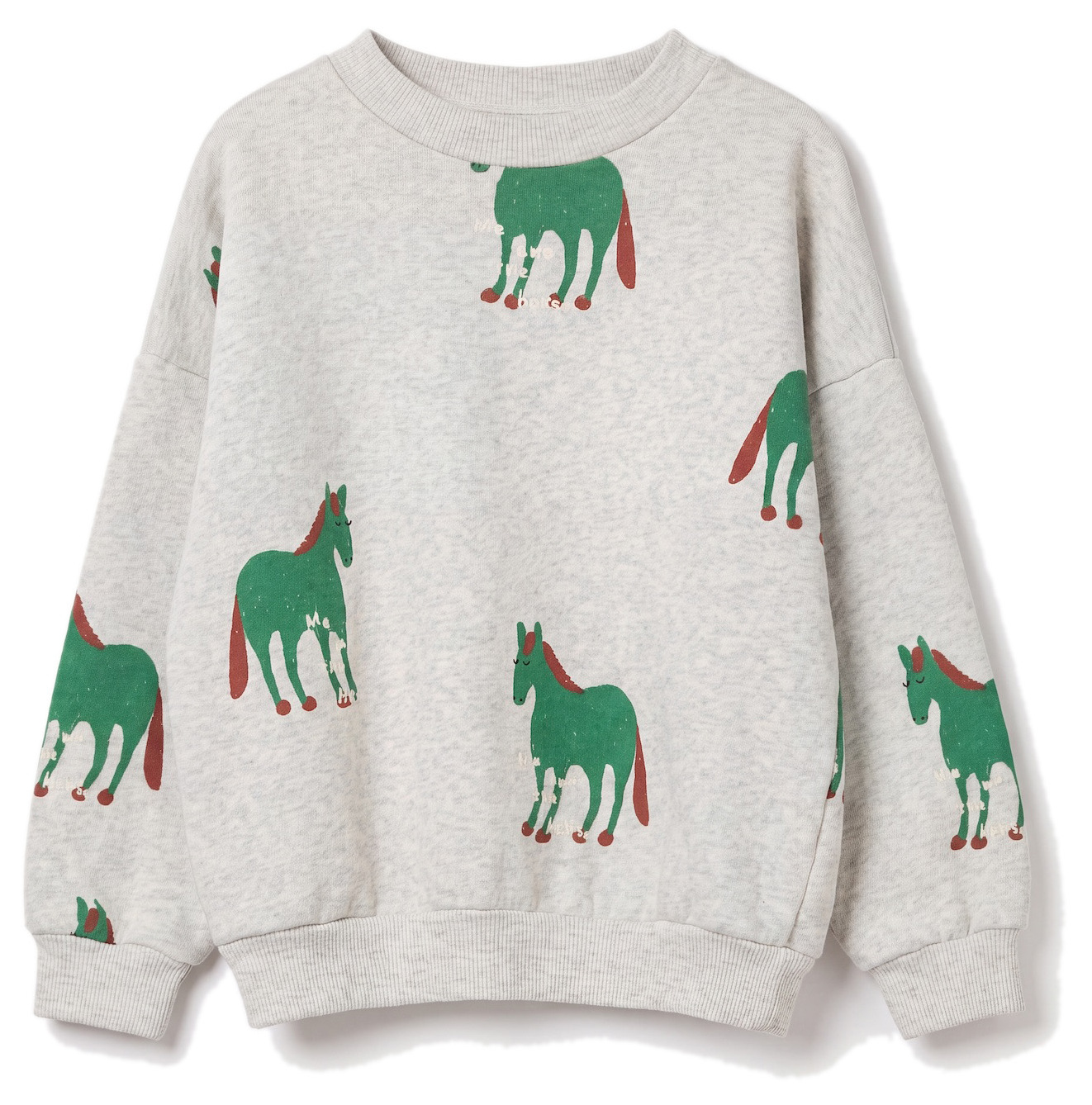 Lötiekids Sweatshirt Horses AOP light grey