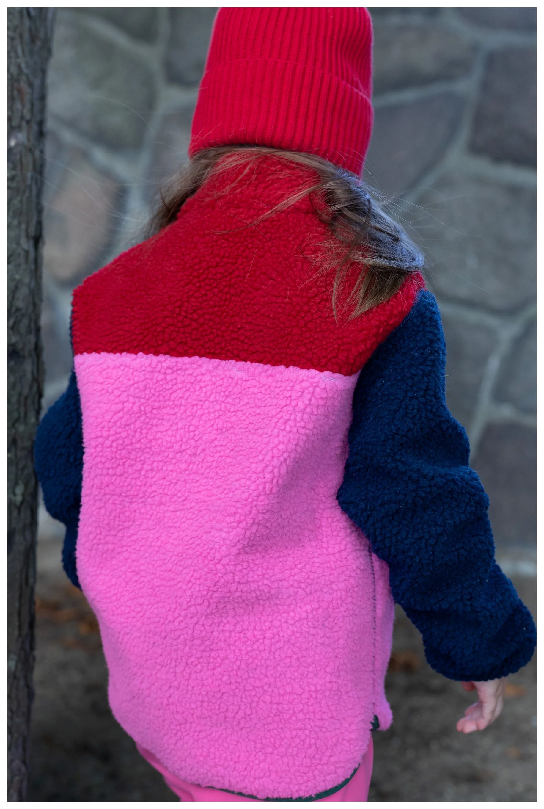 Danefae Fleecejacke Danodder Red/Spicy Pink
