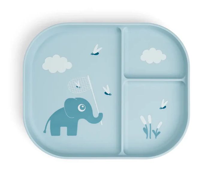 Done by Deer Compartment plate Elphee Blue