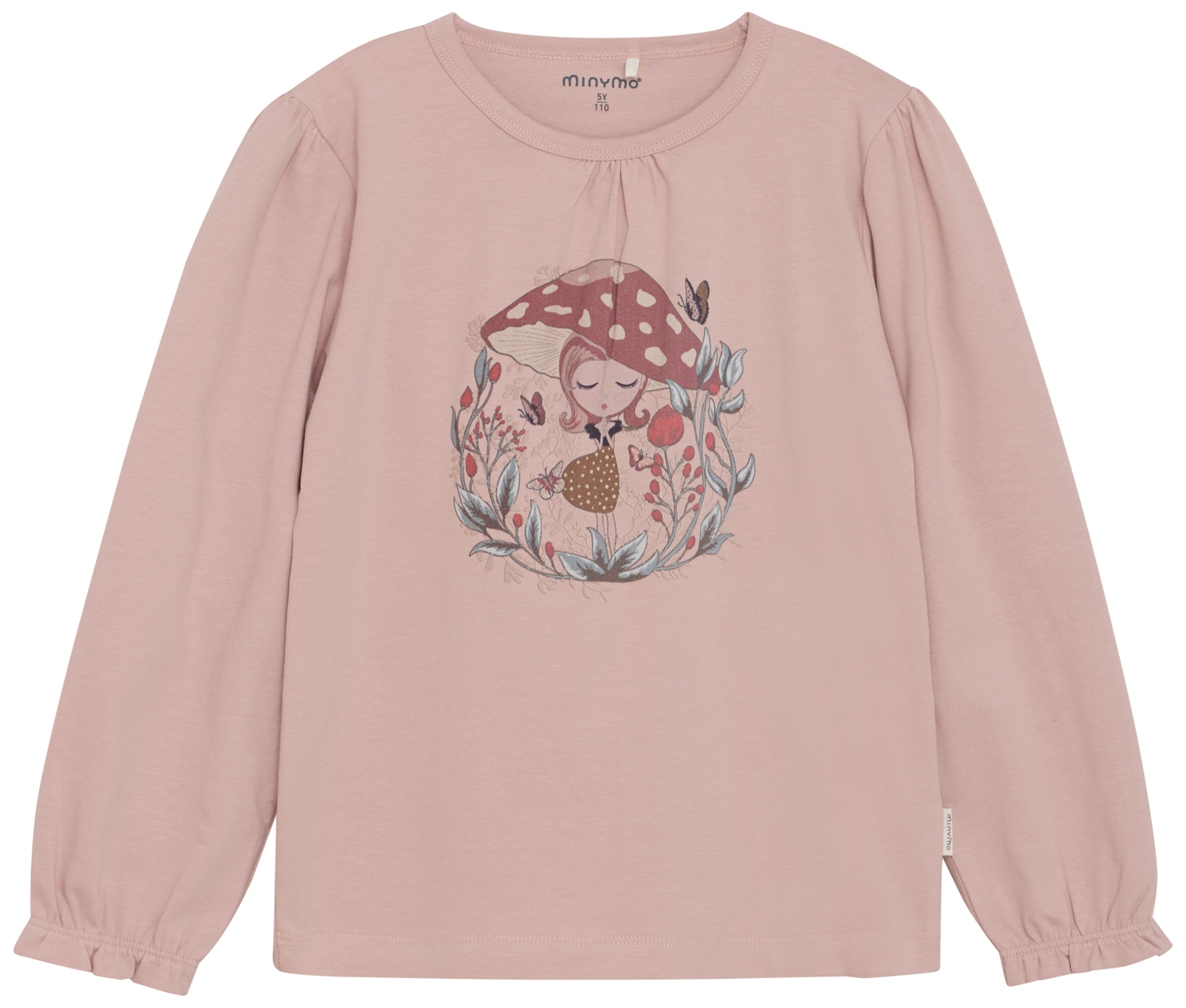 Minymo Girl Langarmshirt Fliegenpilz rose