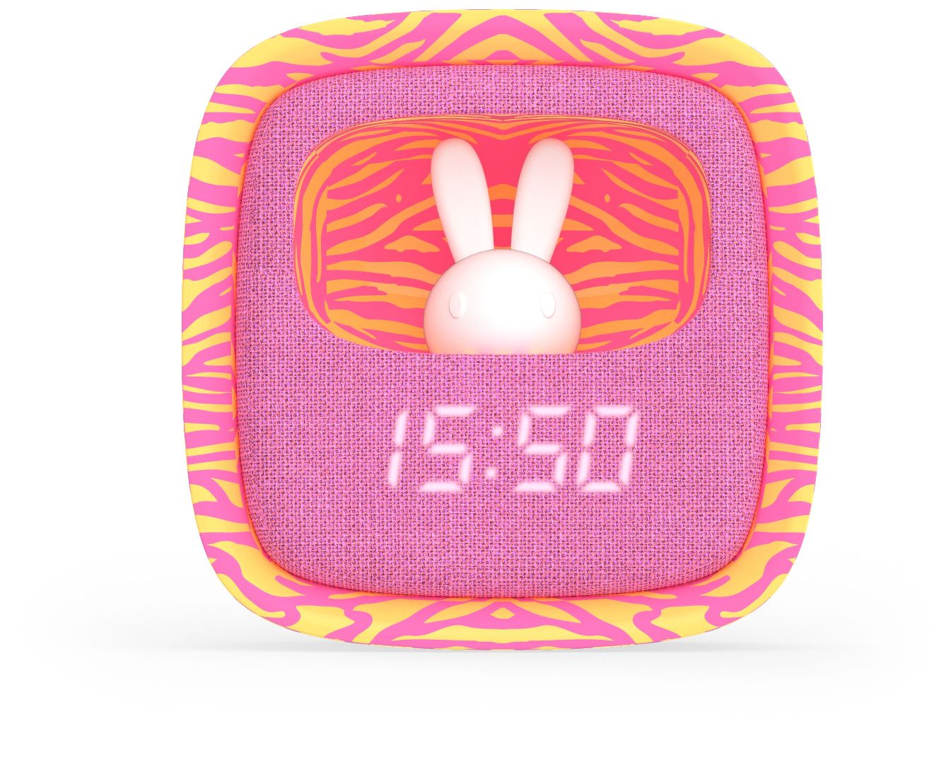 MOB Wecker Billy mit Nachtlicht Pink Zebra