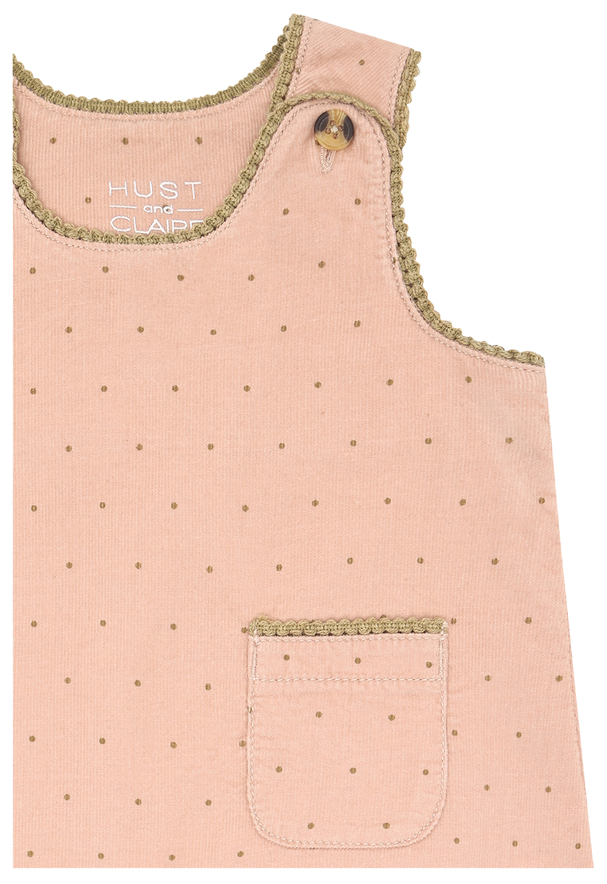 Hust & Claire Baby Girl Kleid Dotty Rugby Tan