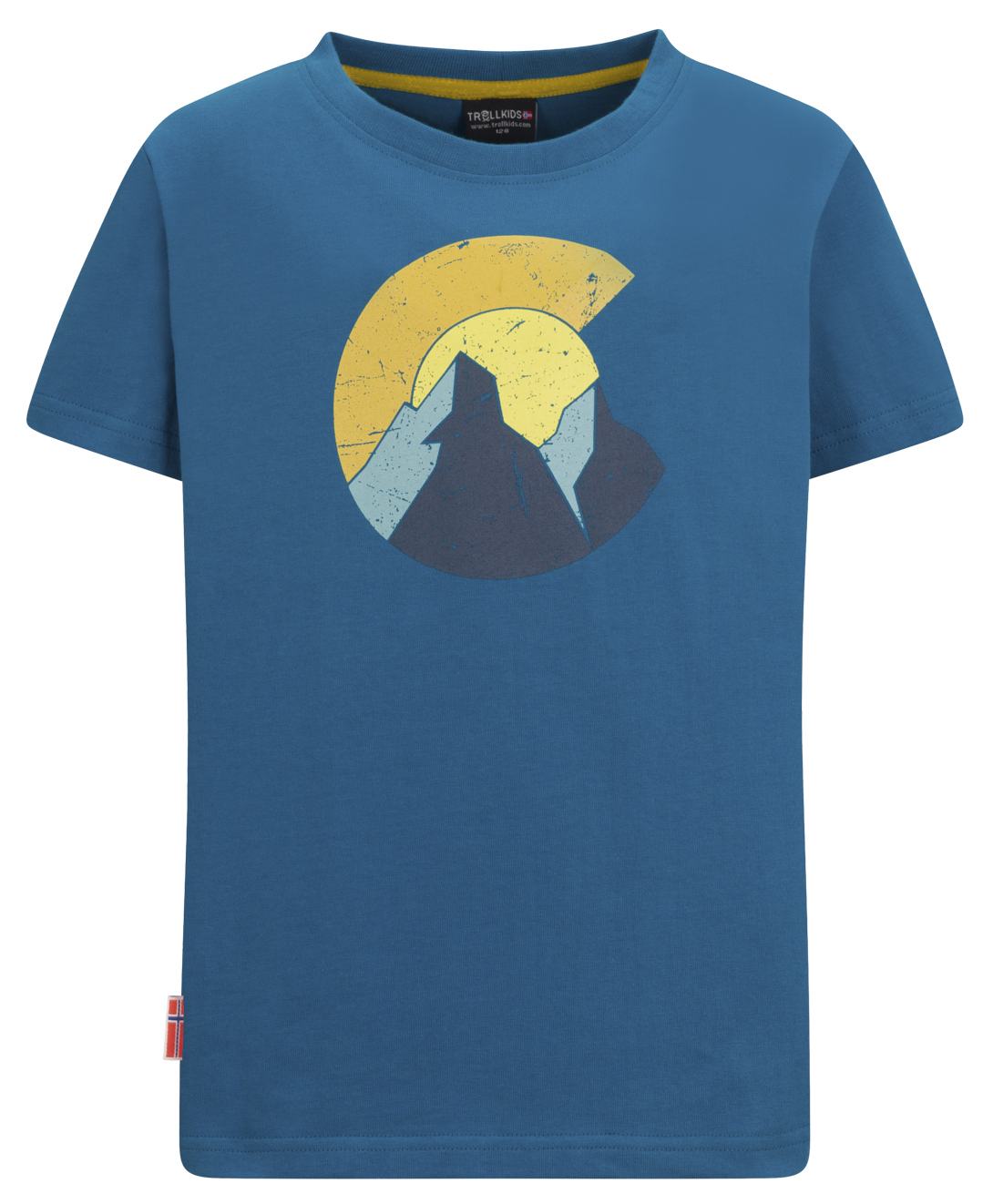 Trollkids Girls Halsafjord UPF30+ T-Shirt atlantic blue