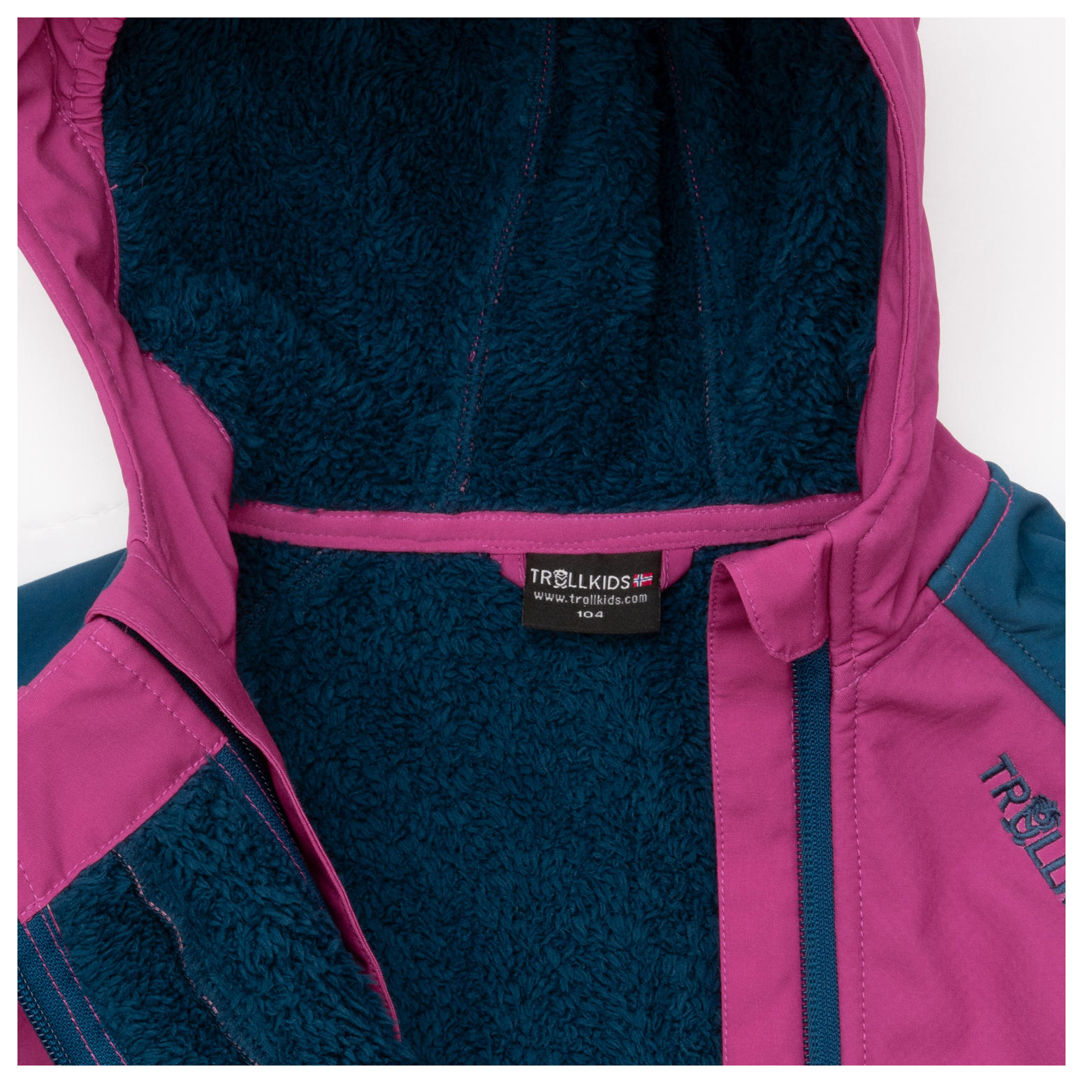 Trollkids Nordkapp Softshell Overall Brigt Berry Madeira Blue
