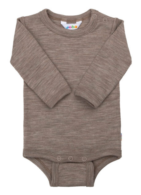 Joha Body langarm Wolle/Seide Uni braun