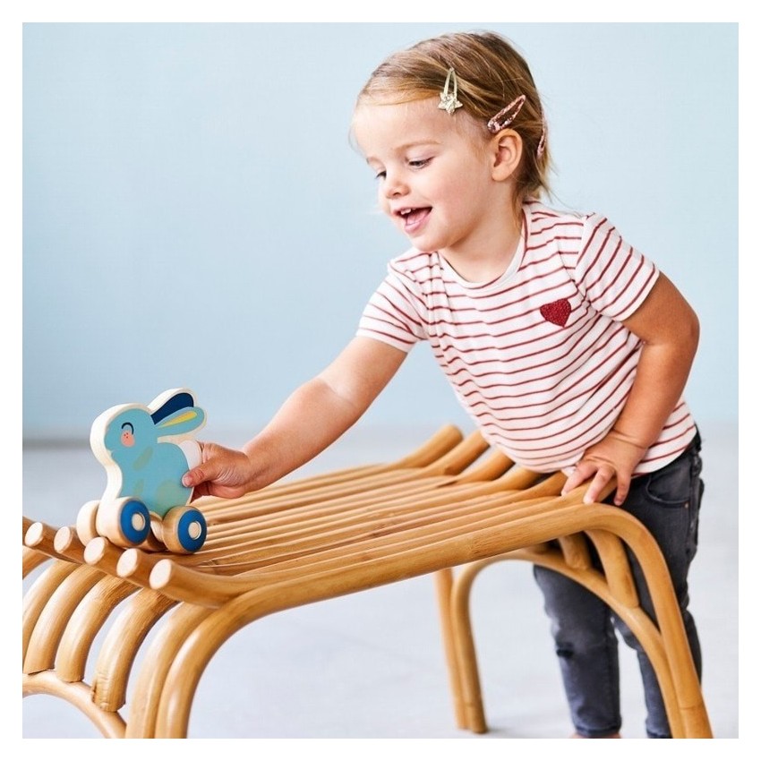 Petit Monkey Schiebetier Holz Hase