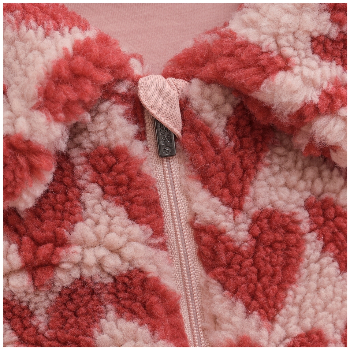 Daily Seven Girl Teddy Jacke Heart mauve