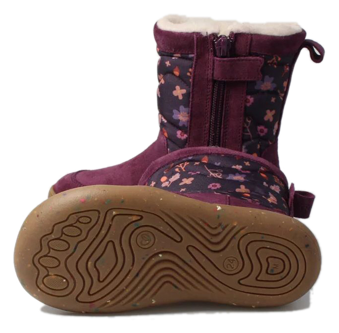 bLIFESTYLE Barfuß Winterstiefel Alpaka TEX Winterpflaume