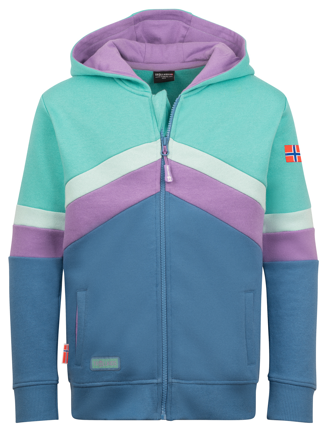 Trollkids Girls Flekkefjord Jacke aquamarine/violet sorbet