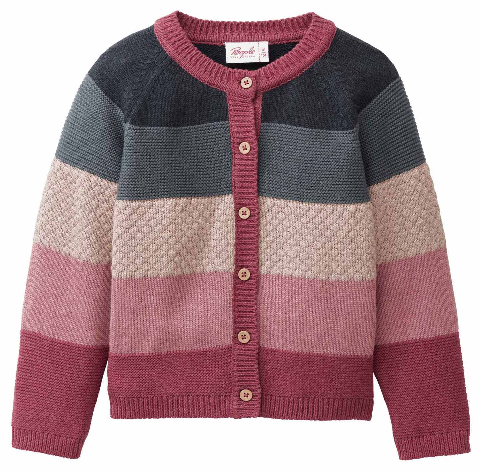 PWO Girl Strickjacke Colorblock mix