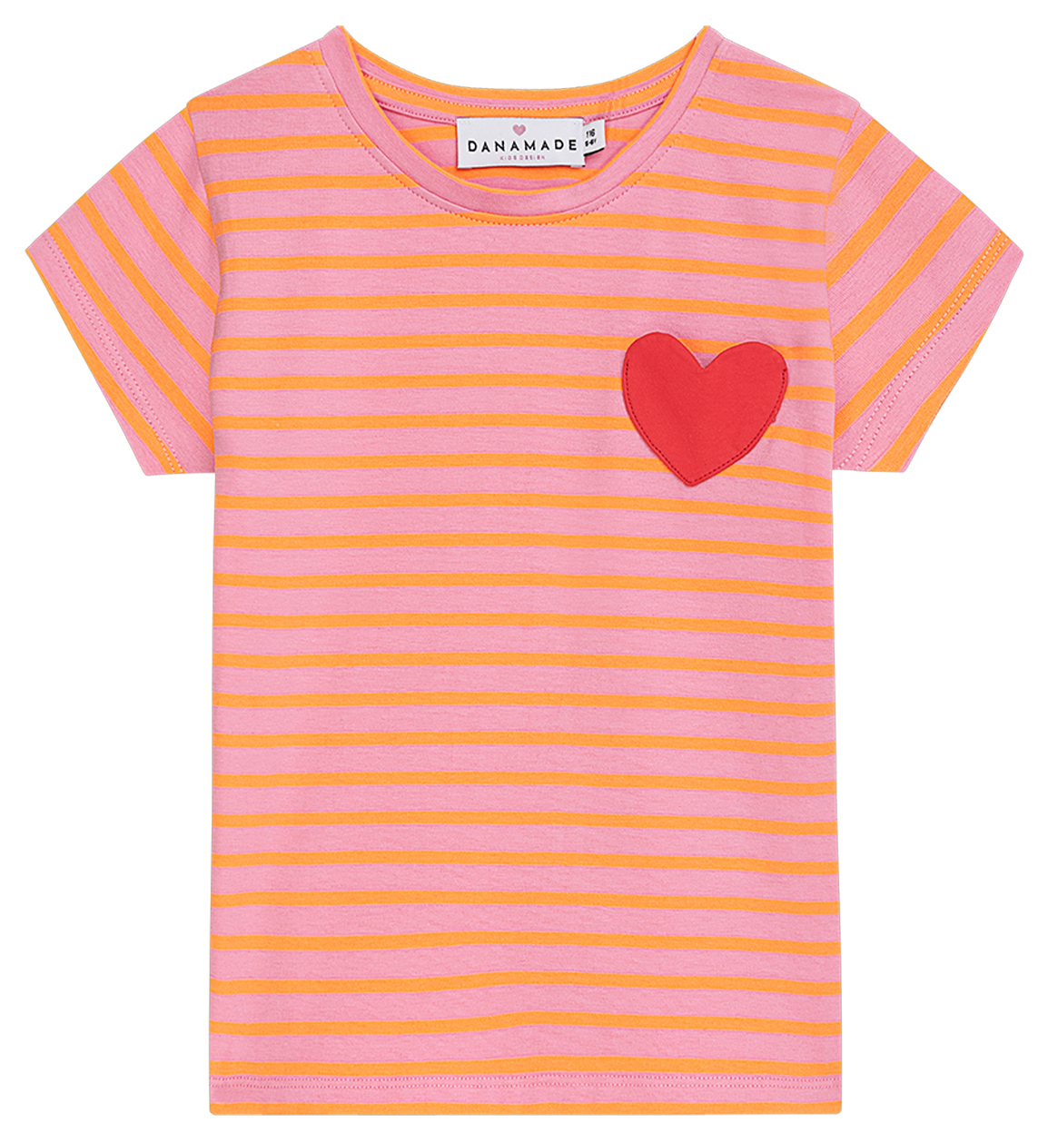 Danamade Kurzarmshirt Red Heart orange