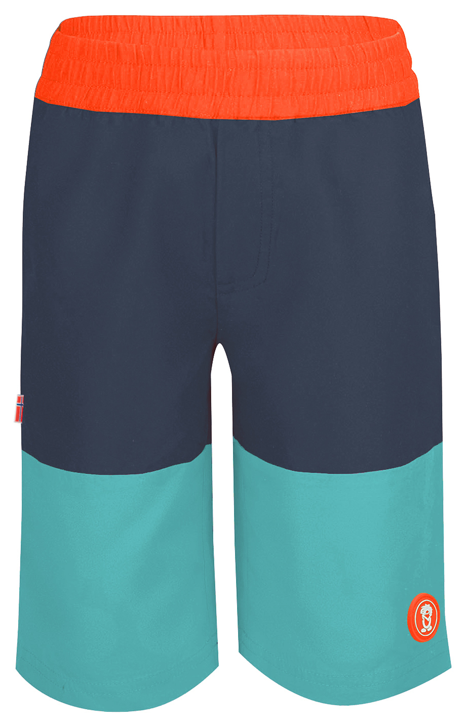 Trollkids Kroksand UV-Bade Shorts dark navy/glow orange